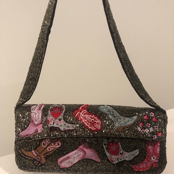 Chic Embellished Shoulder Bag with Boot Designs - Picture 10 of 16